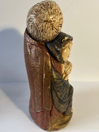 Escultura religiosa familia abrazo