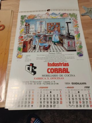 Calendario vintage 1998-1999-2000-2002-2003