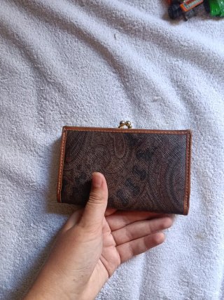 Cartera / monedero vintage marrón
