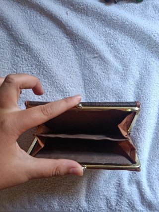 Cartera / monedero vintage marrón