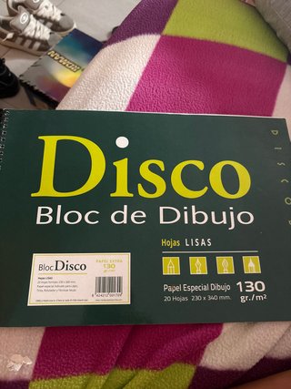 Bloc de Dibujo Disco Hojas Lisas 130 gr/m²