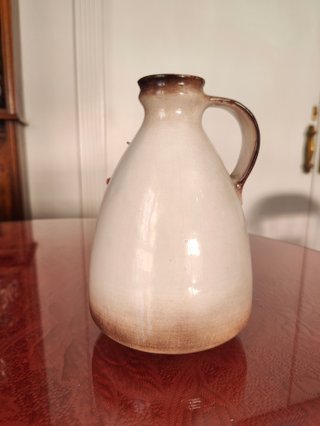Jarra cerámica Capodimonte floral vintage