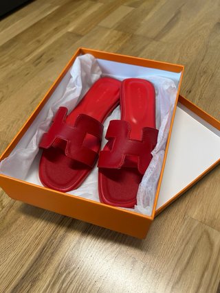 Sandalias planas rojas
