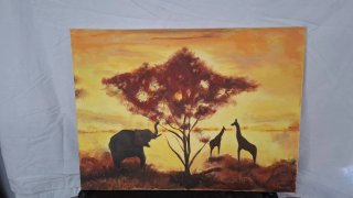 Cuadro Acrílico Paisaje Africano