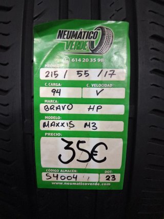 215 55 17 94V BRAVO HP MAXXIS M3