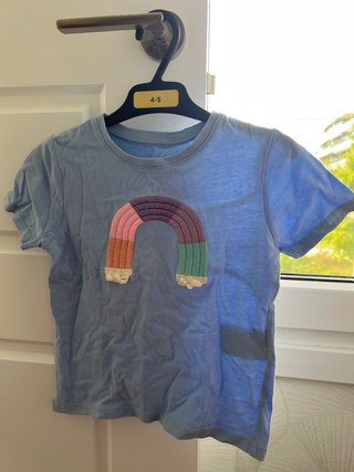 Vestido infantil estampado azul 4-5 años