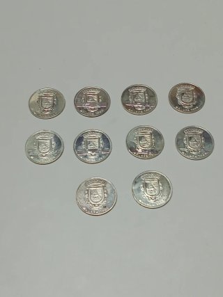 10 Monedas Plata Ley 925