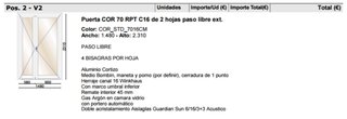 Puertas COR 70 RPT C16