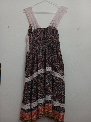Vestido Largo Boho Chic Paisley con Crochet...