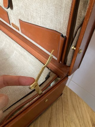 Maletín vintage Loewe piel marrón