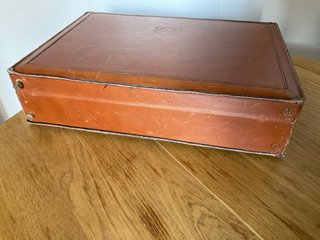 Maletín vintage Loewe piel marrón