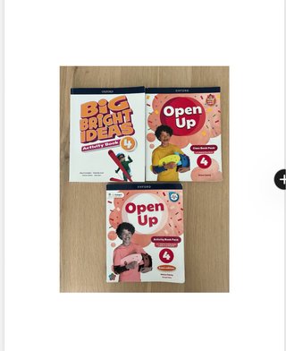 3 libros inglés 4 primaria. Open Up + Big Bright