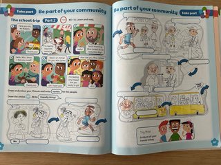 3 libros inglés 4 primaria. Open Up + Big Bright