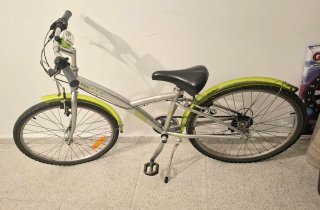 Bicicleta Niño B'Twin 24 Gris/Verde