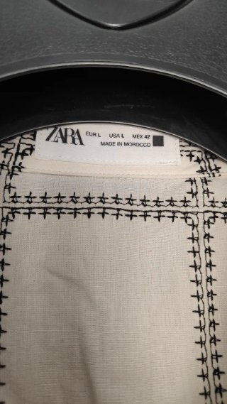 Camicia Zara a quadri bianca e nera