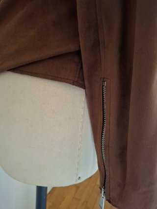 Giacca simil camoscio marrone Tg S