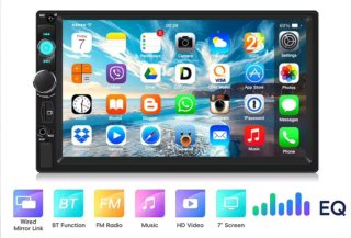 Radio TV 1DIN(fija) Coche Pantalla Táctil 7