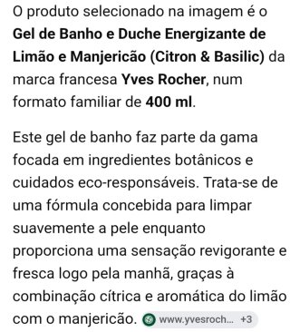 Gel Banho Yves Rocher Limão & Manjericão 400ml