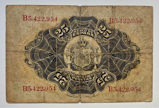 Billete 25 Pesetas 1906. Alegorias