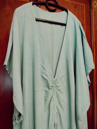 Vestido playero azul talla única