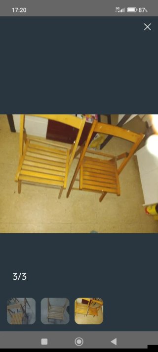 Sillas de madera plegables