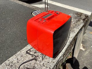 TV Radio Vintage CGE Anni '70 Rossa
