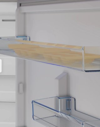 Frigorífico blanco No Frost de bajo consumo.