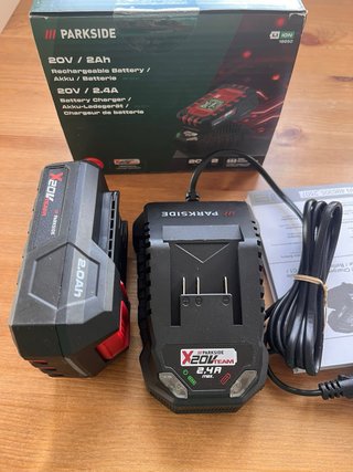 Cargador y Batería Parkside 20V 2.0Ah