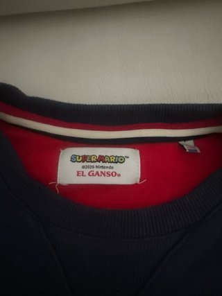 Sudadera Ganso Talla S Azul Marino Mario Bros Niño