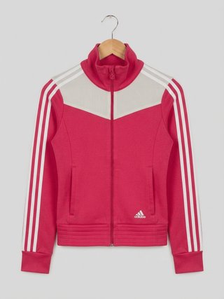 Chaqueta deportiva Adidas rosa y blanca