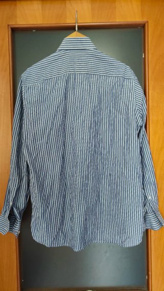 Camicia Marco Polo righe blu/bianco