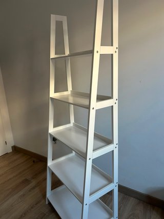 Estantería librería Banak blanca tipo escalera