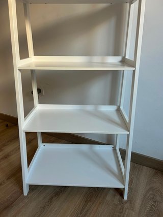 Estantería librería Banak blanca tipo escalera