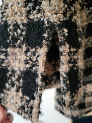 Giacca cappottino ampio misto lana