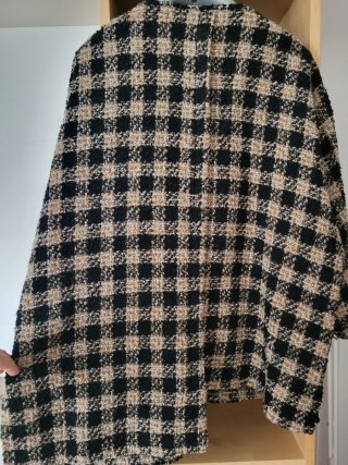 Giacca cappottino ampio misto lana