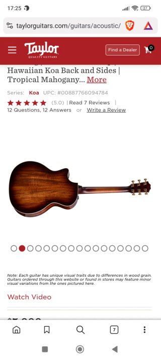 Taylor K24ce Guitarra Acústica Eléctrica
