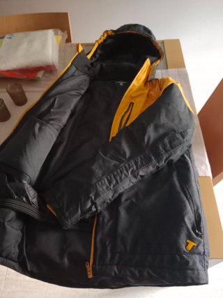 Chaqueta juvenil nieve gris y amarilla talla 16 añ