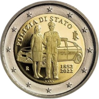 2 € Italia 2022 Conmemorativa Policía