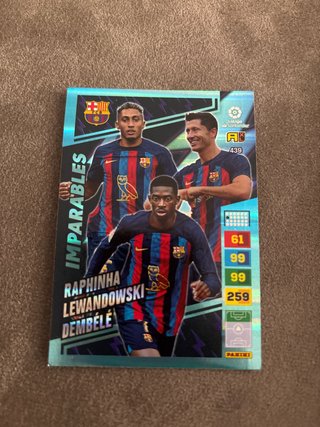 Cromo LaLiga Raphinha Lewandowski Dembelé 2022