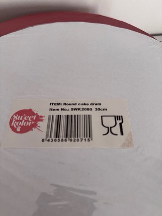 Lote 6 bases redondas para tartas rojas