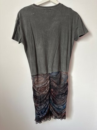 Vestido Desigual gris y multicolor