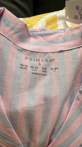 Pijama rayas rosa y gris Primark