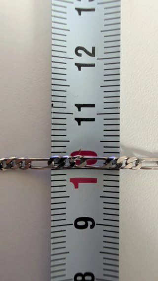 Cadena Figaro Plata Ley 925 Rodiada