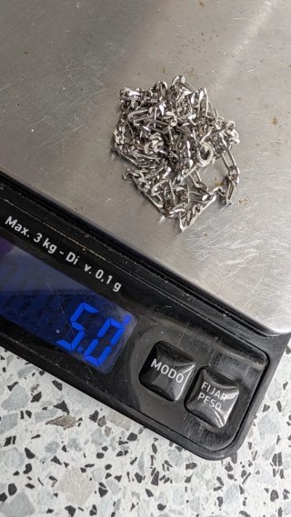 Cadena Figaro Plata Ley 925 Rodiada