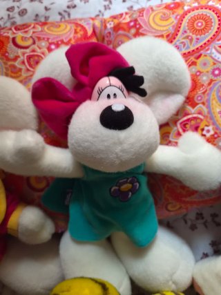 Lotto 6 peluches Diddl vintage da collezione
