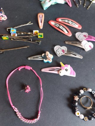 Lote accesorios niña unicornio, arcoíris, nube