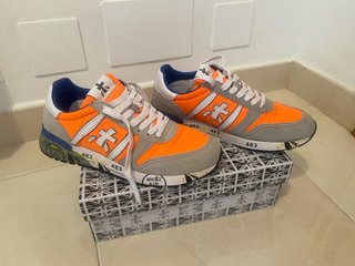 Zapatillas Premiata Hombre Naranja Gris