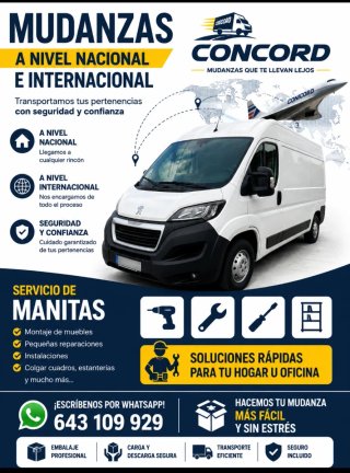 Servicio de transporte urgente , mudanzas y portes