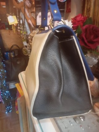 Borsa donna blu e bianca