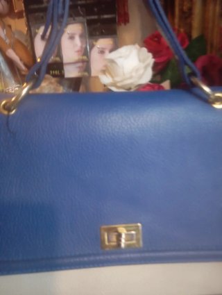 Borsa donna blu e bianca